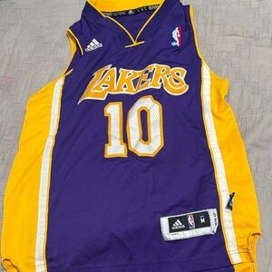 Adidas Purple and Yellow Lakers Jersey